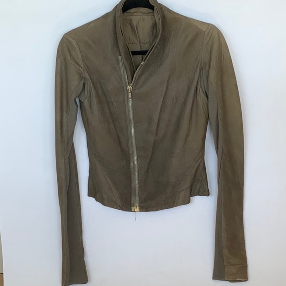 RICK OWENS Leather short jacket